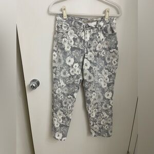 LOGO floral petite cropped jeans